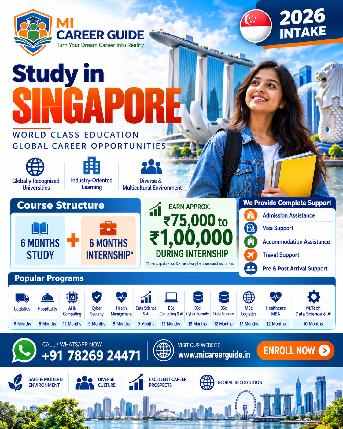 Study in Singapore 2026 Intake - MI Career Guide